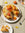 Caramelised apricot upside-down cake