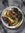 Pomegranate and yogurt roast chicken with radicchio red rice salad