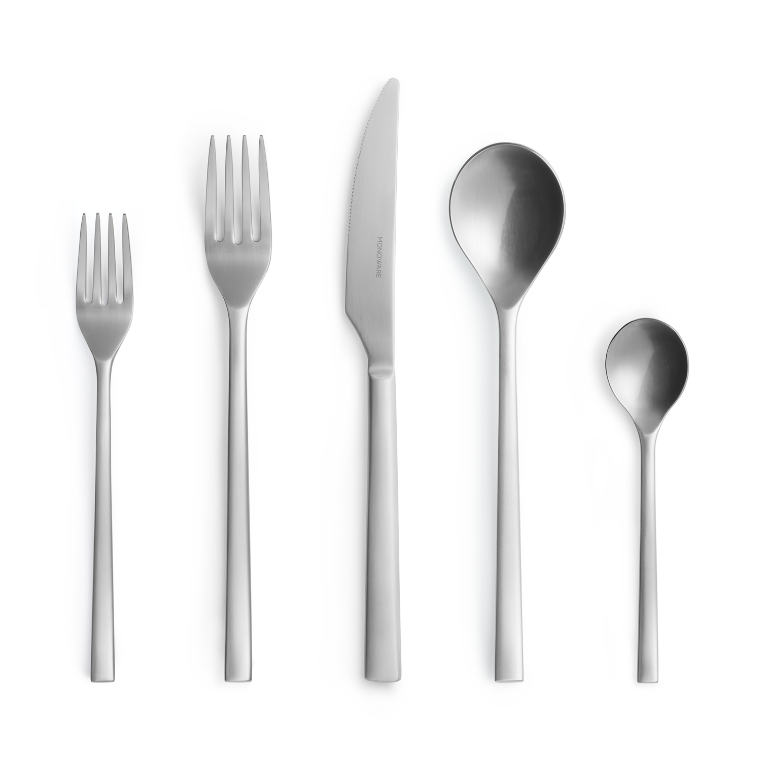 30 Piece Silver Cutlery Set Stainless Steel Matt Flatware