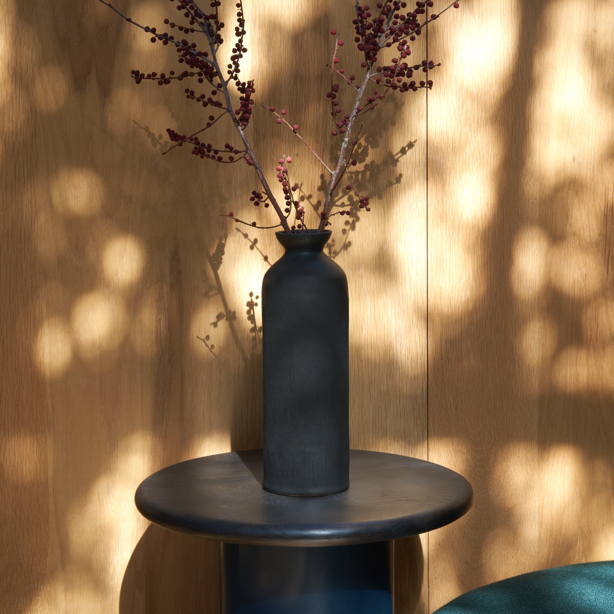 Extra Large Black Ceramic Bottle Vase Stoneware Bottle Vases Monoware