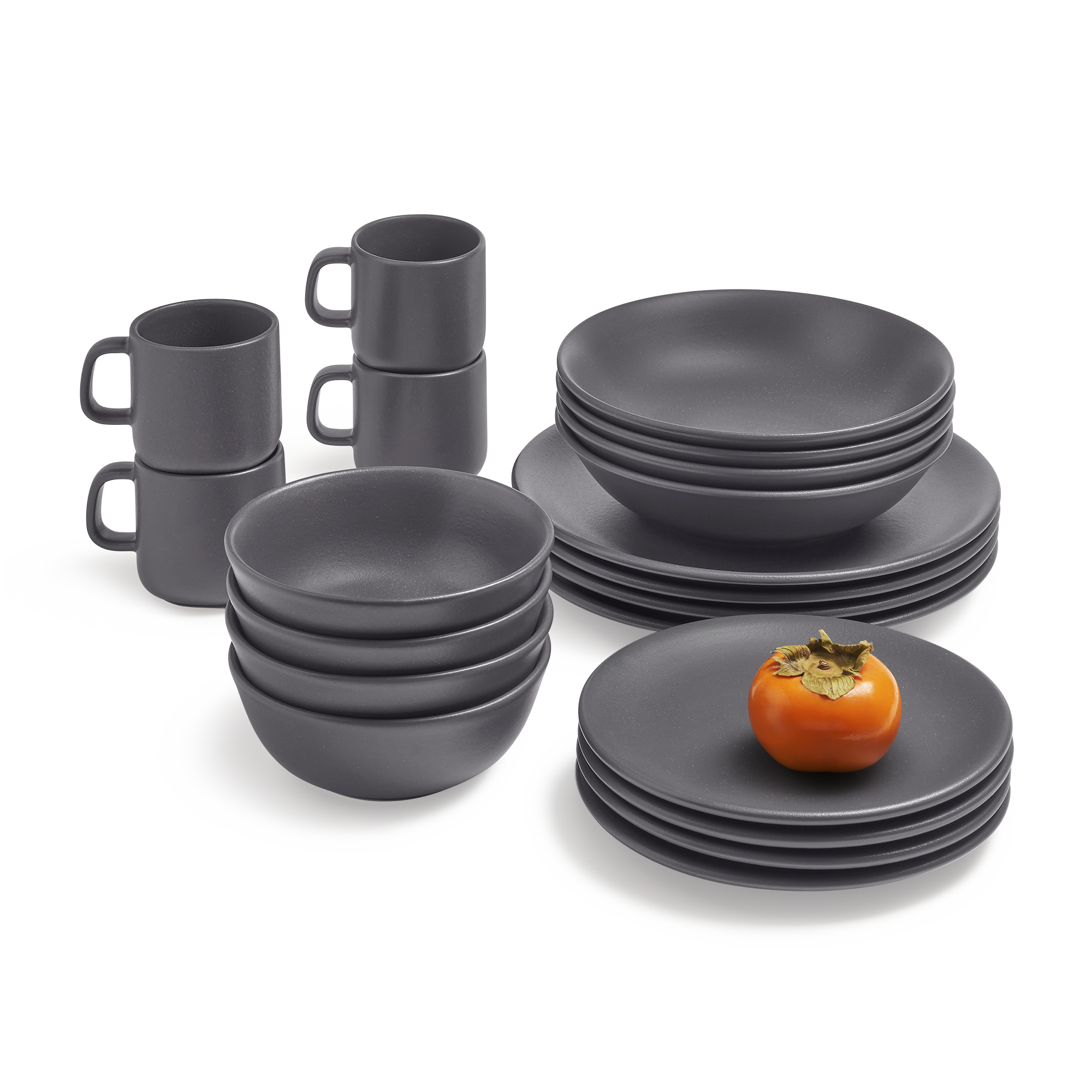 Gray square dinnerware sets hot sale