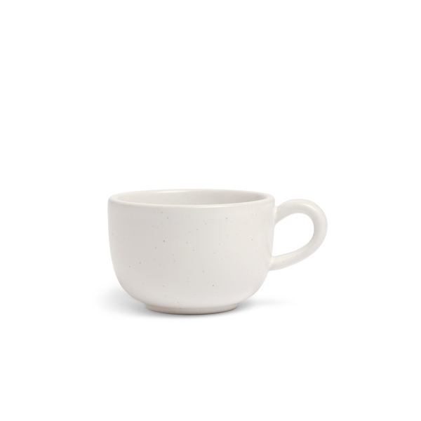 White Flat White Coffee Cup | Matt-Glazed Stoneware