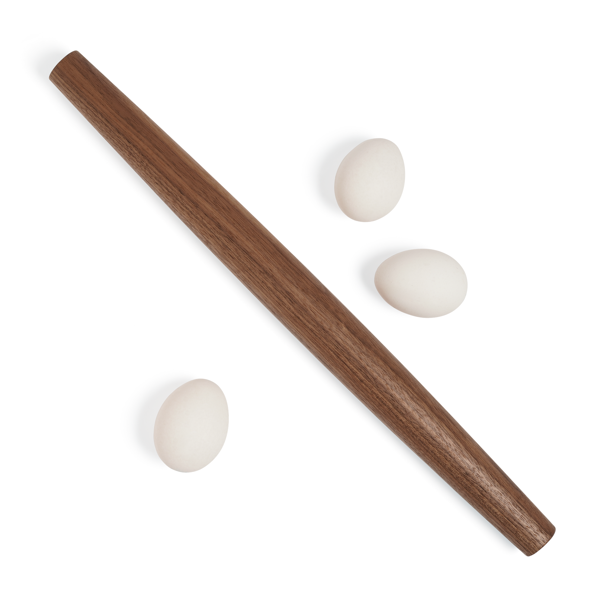 Wooden Tapered French Rolling Pin | Walnut Hand Turned | Monoware