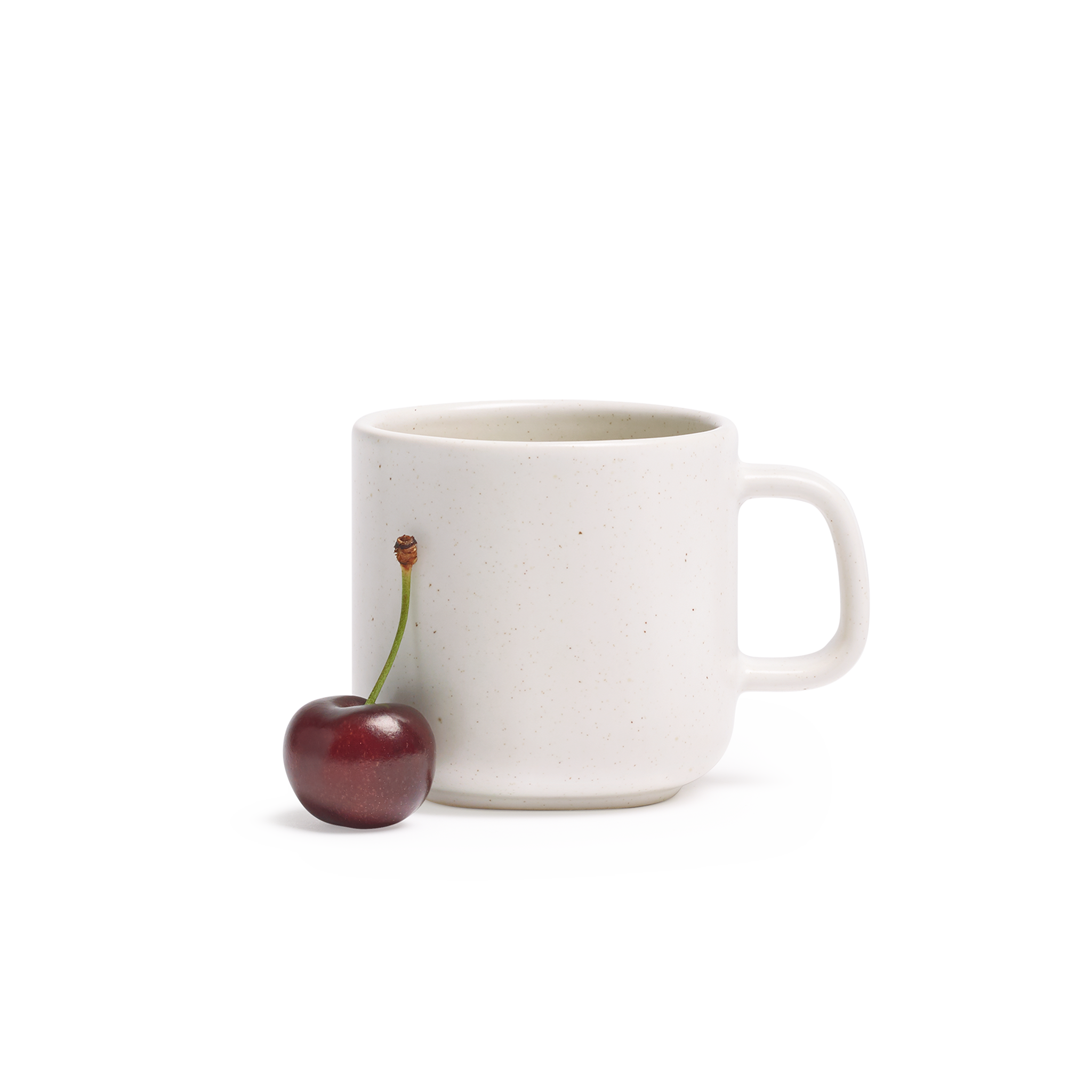 White Ceramic Coffee Mugs | Matte Speckled Chalk Stoneware Tea Cups ...