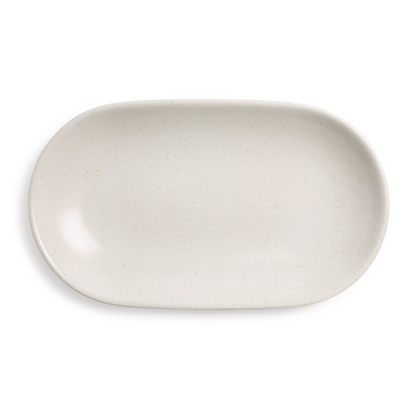 White serving shop plate